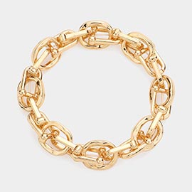 Metal Hardware Link Stretch Bracelet