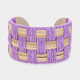 Raffia Weave Cuff Bracelet