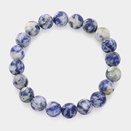 Natural Stone Beaded Stretch Bracelet