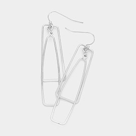 Geometric Open Metal Dangle Earrings