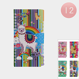 12PCS - Happy Time Llama Printed Notebooks