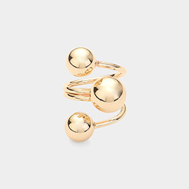 Metal Ball Abstract Ring