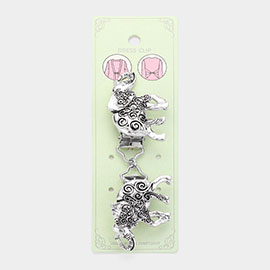 Antique Metal Elephant Dress Clip