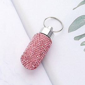 Bling Mini Pill Case Keychain