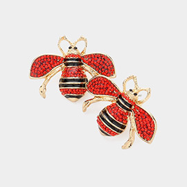 Crystal Pave Queen Bee Earrings