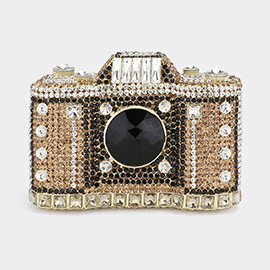 Crystal Rhinestone Camera Clutch / Tote / Shoulder Bag