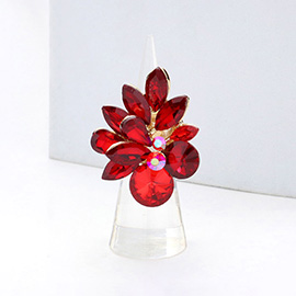 Crystal Stone Cluster Stretch Ring