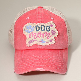 DOG MOM Message Vintage Baseball Cap