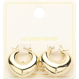 14K Gold Dipped Puffed Pin Catch Earrings