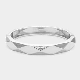 Textured Metal Hinged Bracelet