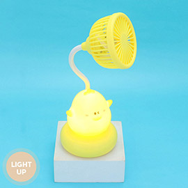 Mini Chick LED Night Light Desk Fan USB CHARGE