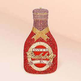 Crystal Rhinestone Bubbles Champagne Clutch / Tote / Shoulder Bag