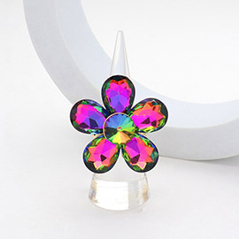 Flower Stone Cluster Stretch Ring
