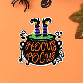 Halloween Hocus Pocus Cauldron Iron On Patch