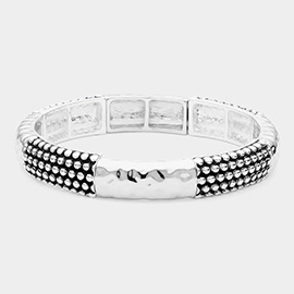 Textured Metal Stretch Bracelet