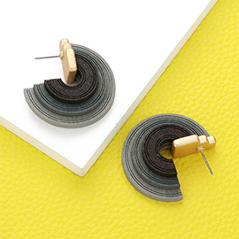 Abstract Hoop Round Earrings