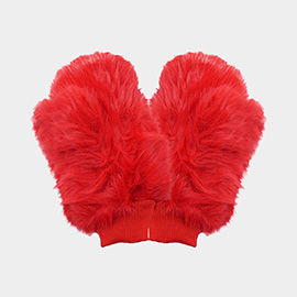 Faux Fur Mitten Gloves