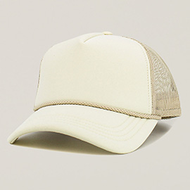 Plain Two Tone Mesh Back Trucker Hat