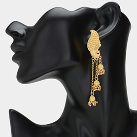 Jhumka Dropdown Abstract Metal Indian Wedding Earrings