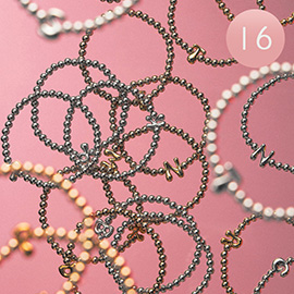 16PCS - Bubble Monogram Beaded Stretch Bracelets