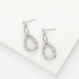 Metal Rope Knot Dangle Earrings