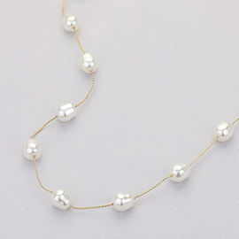 Pearl Station Necklace