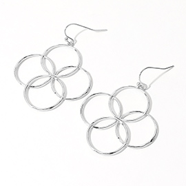 Metal Wire Open Abstract Dangle Earrings