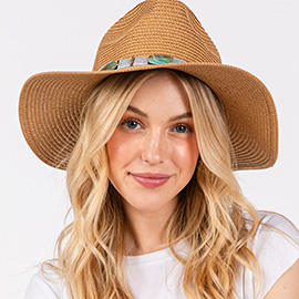 Turquoise Beads Band Straw Sun Hat