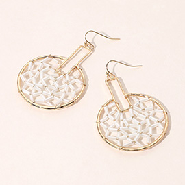 Faceted Beaded Doorknocker Dangle Earrings