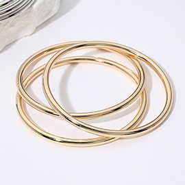 3PCS - Metal Bangle Multi Layered Bracelets