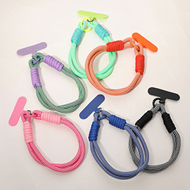 Candy Color Double Loop Phone Wrist Strap / Keychain