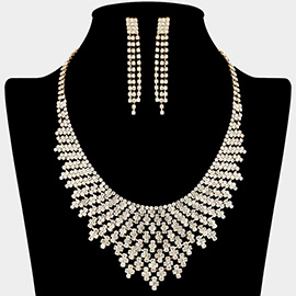 Rhinestone Paved Collar Necklace