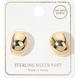 18K Gold Dipped Mini Pebble Earrings