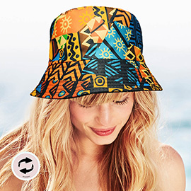 Reversible African Print Bucket Hat