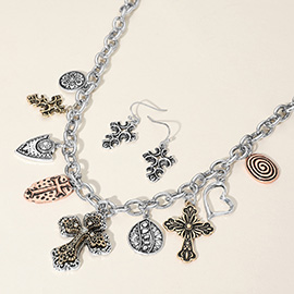 Religious Charm Station Necklace