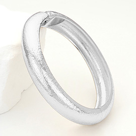 Textured Metal Hinged Bangle Bracelet