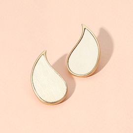 Wooden Teardrop Earrings