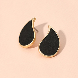 Wooden Teardrop Earrings
