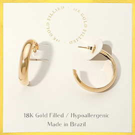 18K Gold Filled Hypoallergenic Hoop Earrings