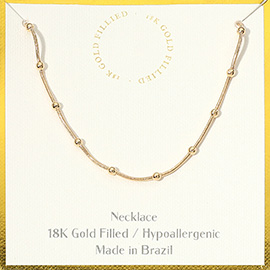 18K Gold Filled Hypoallergenic Satellite Chain Necklace