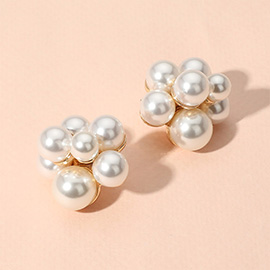 Pearl Cluster Earrings