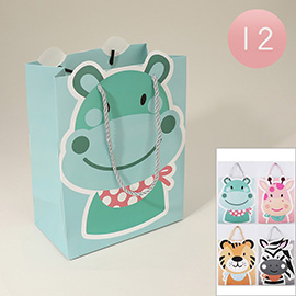 12PCS - Animal Ear Point Printed Gift Bags