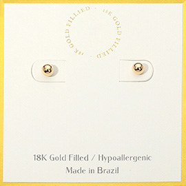 18K Gold Filled Hypoallergenic Ball Stud Earrings