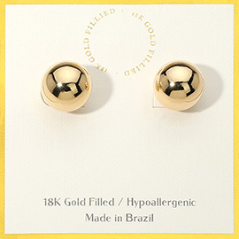 18K Gold Filled Hypoallergenic Ball Stud Earrings
