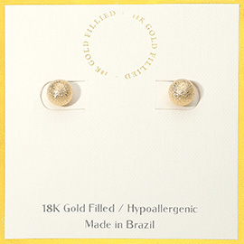 18K Gold Filled Hypoallergenic Ball Stud Earrings