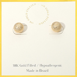 18K Gold Filled Hypoallergenic Ball Stud Earrings