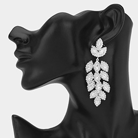 Marquise Stone Cluster Chandelier Dangle Evening Earrings