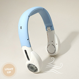 Light Up Foldable Portable Neck Fan