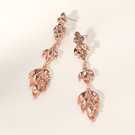 Marquise Stone Cluster Embellished Link Dropdown Evening Earrings