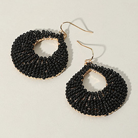 Seed Beaded Ring Dangle Earrings